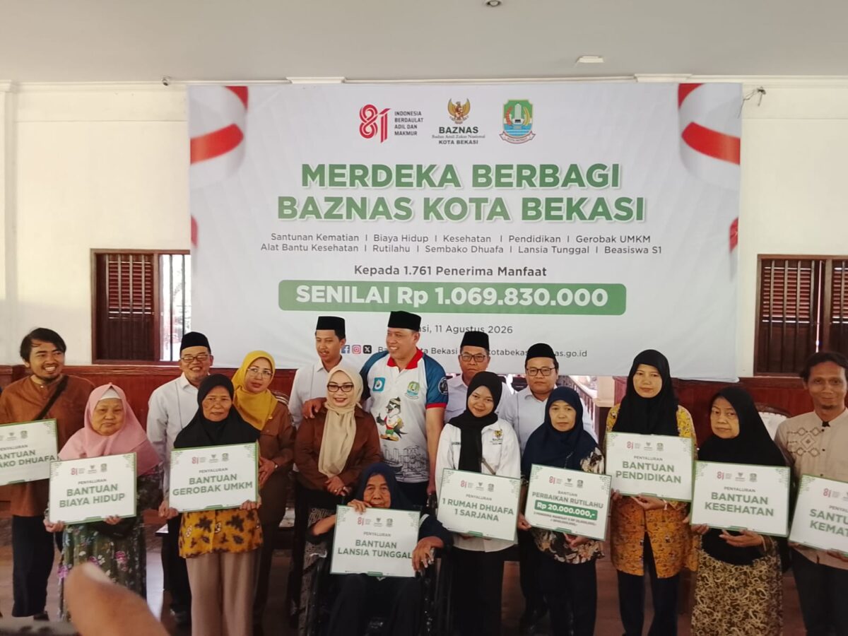 BAZNAS Kota Bekasi Salurkan Bantuan 1.761 Mustahik