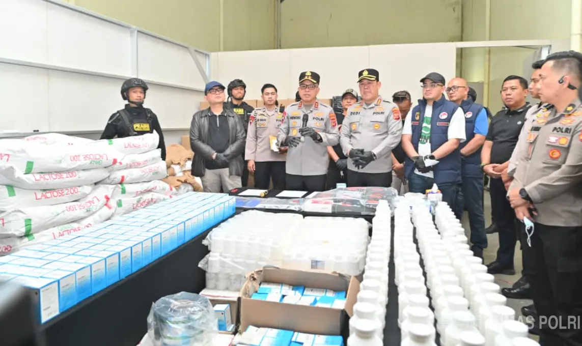 Polda Jabar Bongkar Pabrik Obat Ilegal